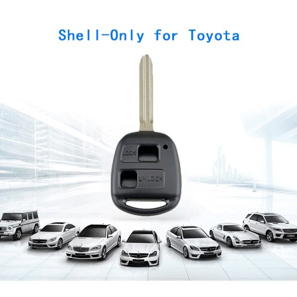 2 Buttons TOY43 Blade Car Blank Key Shell Case for Toyota Corolla Land Cruiser Yaris