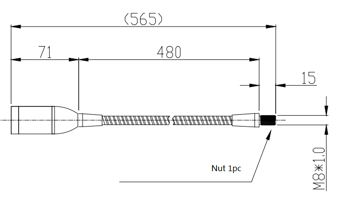 IP65 LED Machine Tool Work Lights Cold White 6000K - 6500K DC 24V Flexible Arm Spot Light