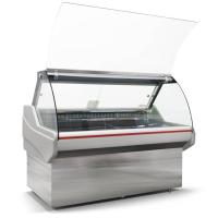 Refrigerador de Front Curved Glass Deli Display para el almacenamiento de la exhibición