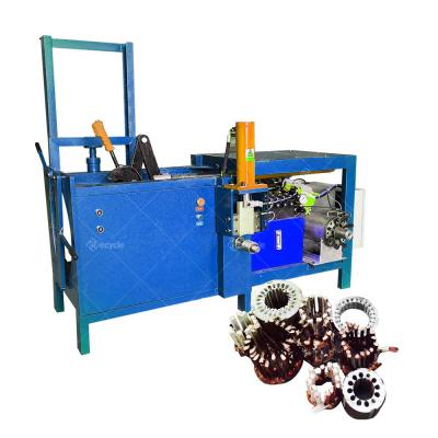 Máquina de reciclagem de sucata de motor azul Motor elétrico Estator reciclador de cobre cortador de enrolamento