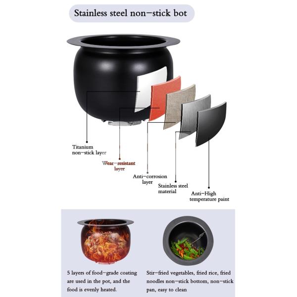 Professional Food Automatic Cooking Making Machine 6 Litres Commercial Cooking Robot