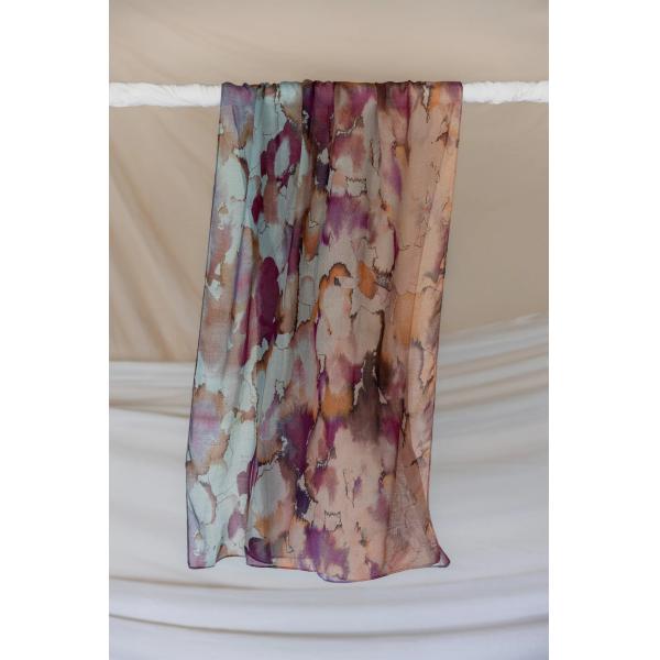 Supplier Elegant Fashion Accessory Muslim Women Hijab Shawl Digital Printing Marble Design Long Chiffon Scarf
