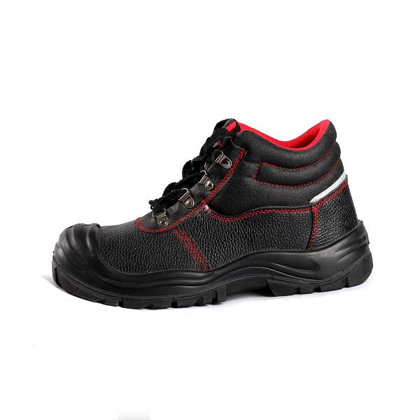 Unisex Steel Toe Safety Shoes with Genuine Leather and Breathable Mesh Lining Work Boots