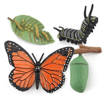 Realista 4 PCS Borboleta Ciclo de vida animal Insecto Modelo de crescimento Brinquedos Festa Favoritos Brinquedo para meninos Meninas Crianças