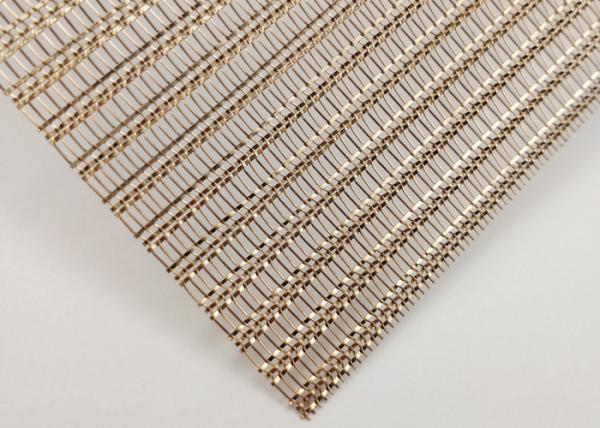 plano laminado de vidro de Mesh Decorative Shine Bronze Copper três do fio de 0.6mm