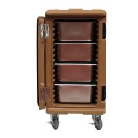 Full Size Safe Food Pan Carrier Heated 4 Layers Coffee Color