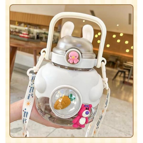 Custom Color Options Portable Cuddle Rabbit Water Bottle Attractive Styles Kids