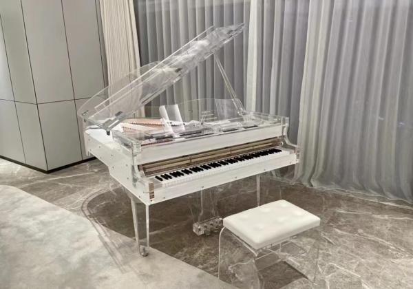 Hot selling acoustic second hand grand  piano perfect whole black polished You can compare the notes in the middle of th