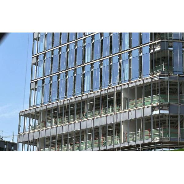 Thermal Insulation Reflective Glass Curtain Wall Facade 0% - 90% Openness