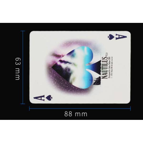 Durable Foil Stamping Black And Gold Playing Cards Waterproof 280gsm