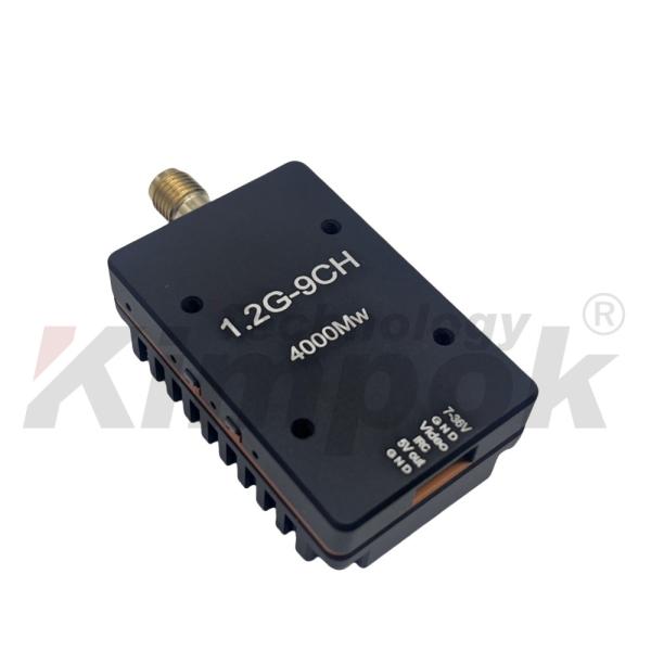 Émetteur vidéo sans fil 1.2G 4W 1.2 GHz VTX 16g Léger 9CH Émetteur vidéo FPV pour drone de course FPV