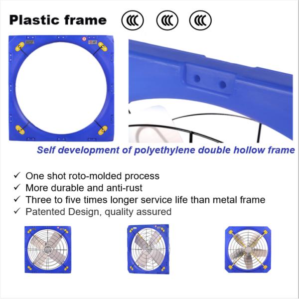Sistema de refrigeración por agua Ventilador de escape industrial EC o DC Ventilador de aves de corral de motor