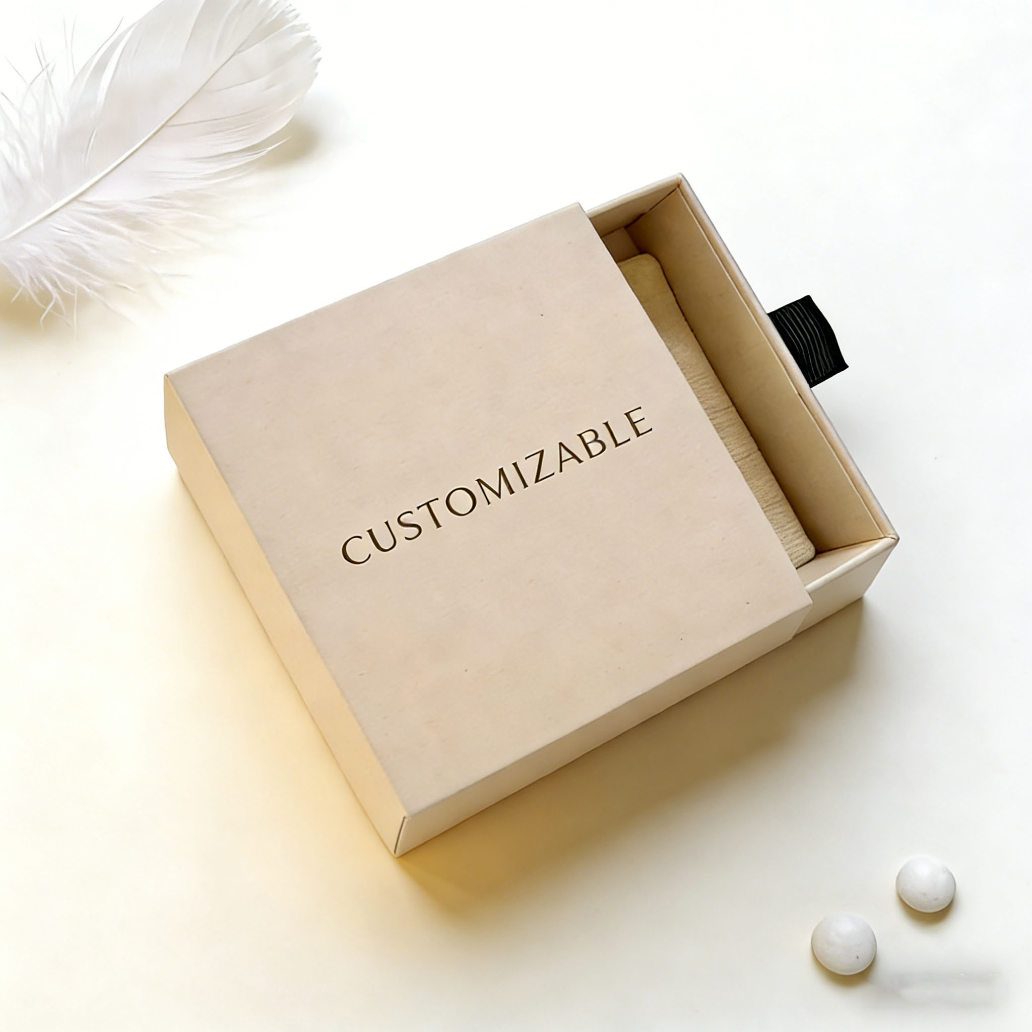 Elegant Jewelry Paper Box crafted from greyboard mounted specialty paper with hot stamping embossing customizable size flexible MOQ for packaging