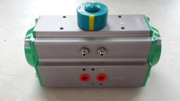 90 degree rack and pinion pneumatic rotary actuator Pneumo actuators green endcaps