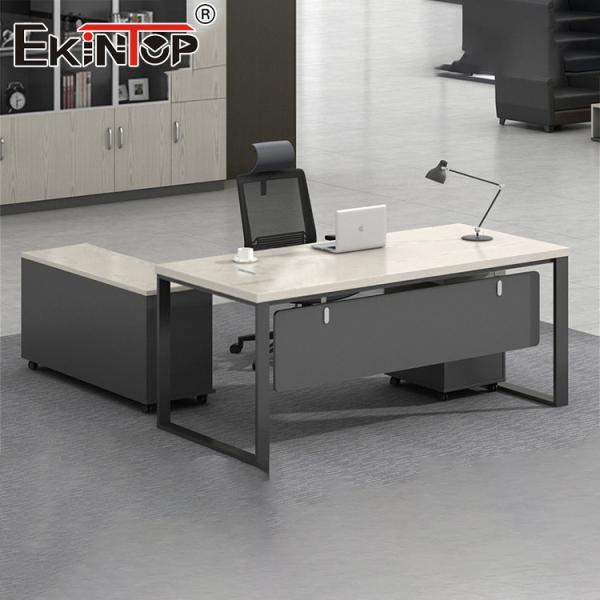 Walnut Industrial Style Manager Office Desk General Commercial Furniture