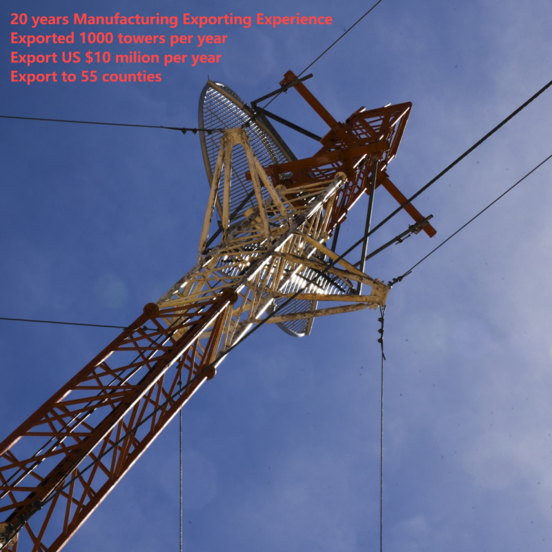 38 46 52M Wind Load Optimized Guyed Wire Tower For Seismic Monitoring Station Use