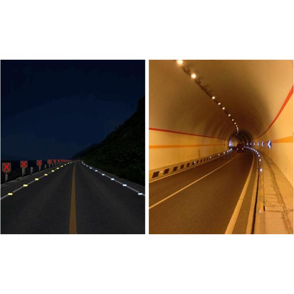 Высокая видимость безопасности дорожного движения Пластиковые квадратные рефлекторы Дорожные столбы с светодиодным цветом зеленый