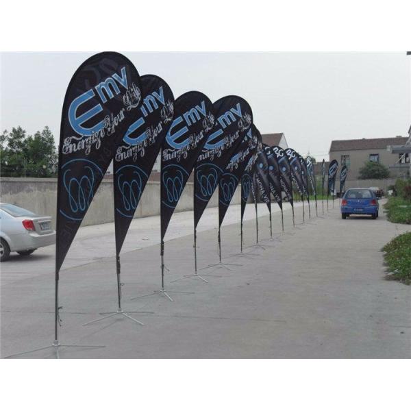 5m Beach Outdoor Banner Flags Eco Friendly Aluminum Fiberglass