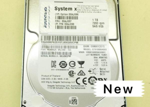 00AJ086 00AJ087 IBM Hard Disk 1T SAS 7.2K 2.5 M5 X6 00AJ141 Superior Data Integrity