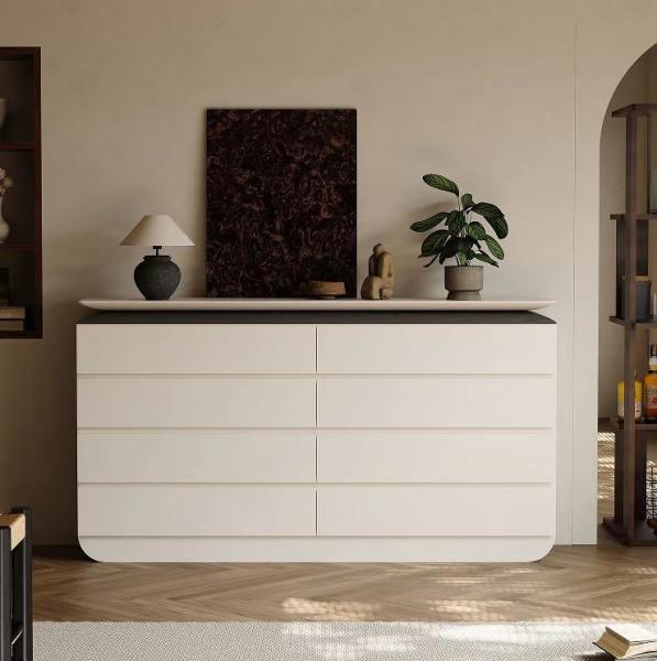 Custom Modern Plywood Console Table Beige Color For Hallway