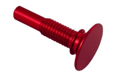 Professional CNC Turning Parts OEM Red Color With Sandblast Anodized Surface Finish