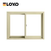 Cuadro de aleación de aluminio amarillo insonorizado Puertas corredizas de doble acristalamiento y ventanas