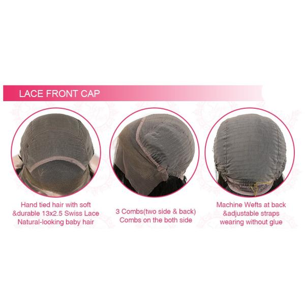 Straight Human Hair Ombre Full Lace Pink Wig Black Root Light pink Front Lace Wig Middle Part With Baby Hair