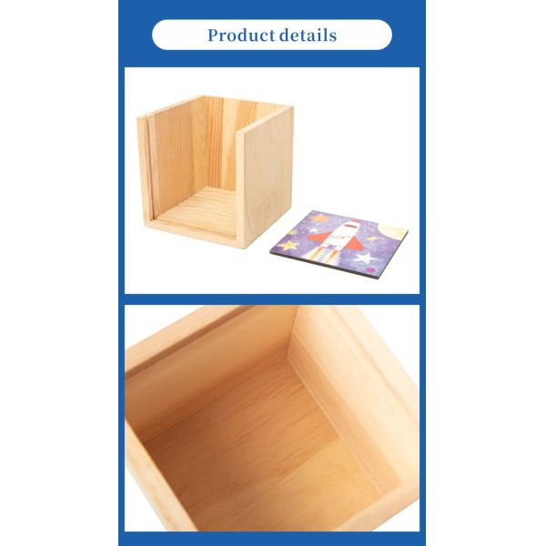 Wholesale Custom MDF Photo Frame Pen Boxes for Students Sublimation DIY Stationery Promotional & Business Gifts
