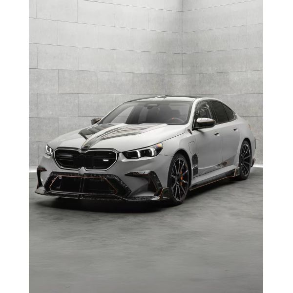 For BMW M5 G90 Carbon Fiber Body Kit M5 G90 MSY-style Carbon Fiber Front Lip Diffuser Spoiler Hood