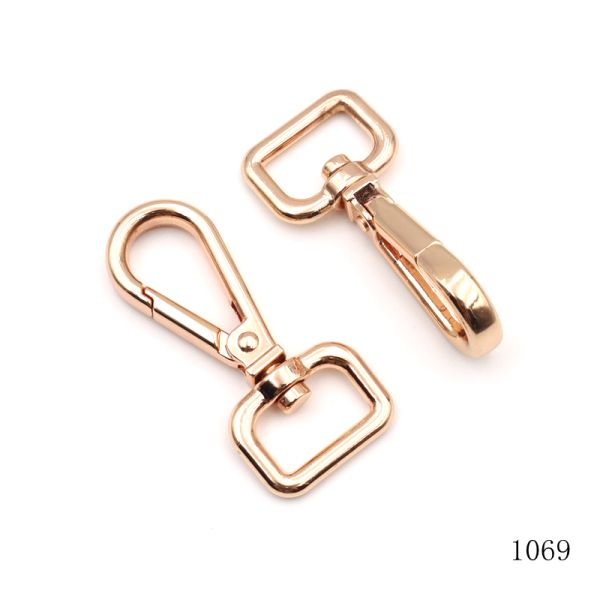 Rose Gold Plating Bag Snap Clasp 15.5mm Snap Hook For Bag Hardware