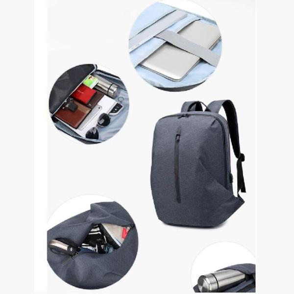 Перезаряжаемые рюкзак ноутбука перемещения нейлона со спрятанной молнией