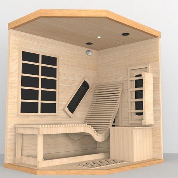 Hemlock 1 Person Home Use Lay Down Bench Far Infrared Sauna With Complete Heat