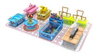 Equipo de juegos de interiores con tema personalizado ODM Jardín de juegos para niños