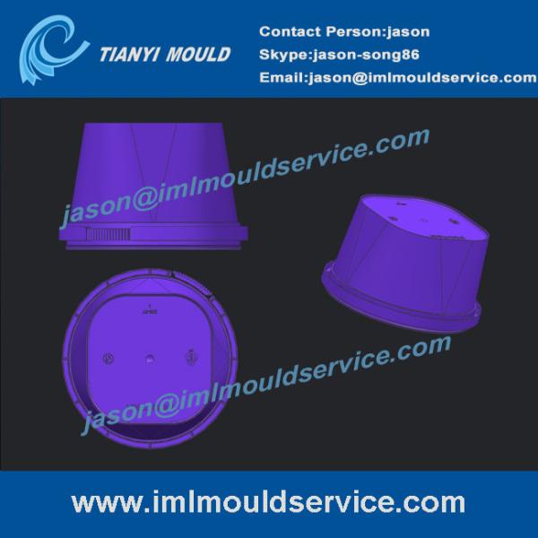 PP thin-wall packaging products mould structure, 200ml of thin-walled boxes mould drawing
