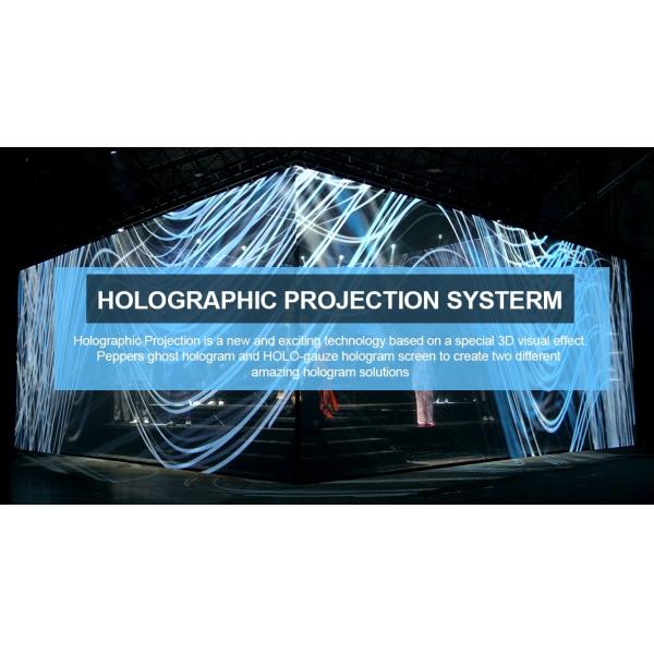 Grey Black White 3D Holographic Scrim 3D Holo Gauze For Fasion Show