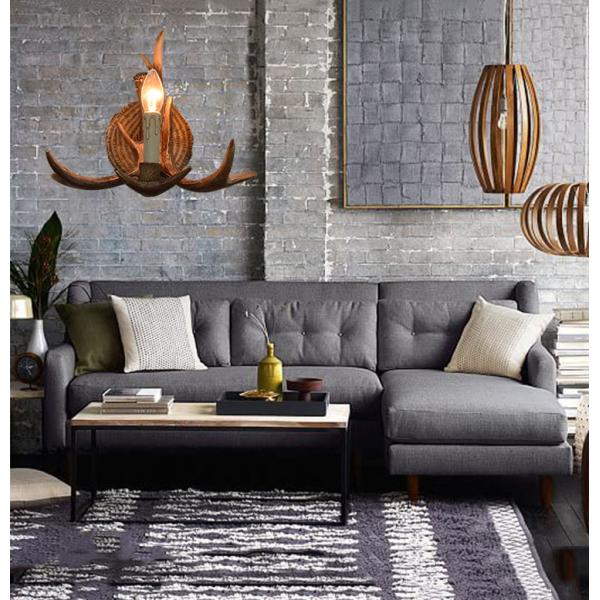 Personality Antler Art Wall Lamp Parlor Study Corridor Aisle Decorative Sconce Restaurant Cafe Bar Wall Mounted Lighting