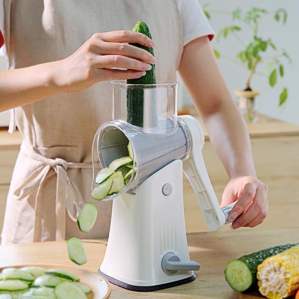 Multifunctional 5 in 1 Vegetable Chopper Slicer with Rotary Drum Type Grater Shredder