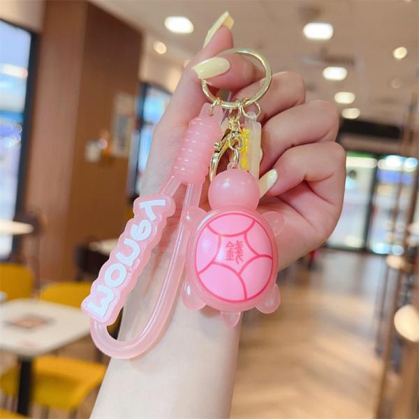 Cartoon Keychain Star Car Key Ring Demon Rabbit Charm Bag Accessory For Women