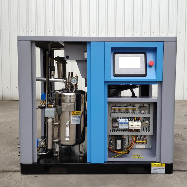 11kw/15hp 8bar 10bar water lubrication oil free screw air compressor for medical industry food industry
