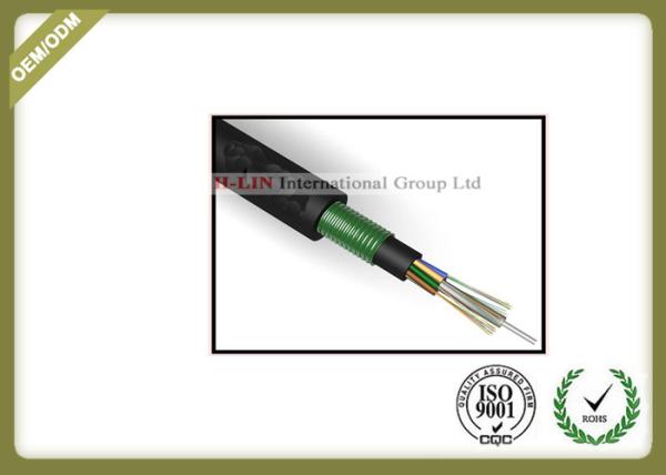 Outdoor optical fiber cable GYTS with light armored PE jacket black color