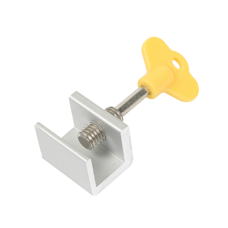 Adjustable Sliding Double Window Locks Aluminum Alloy Door Frame Furniture Lock Plastic Key 7-23mm Fitting Home Office 360