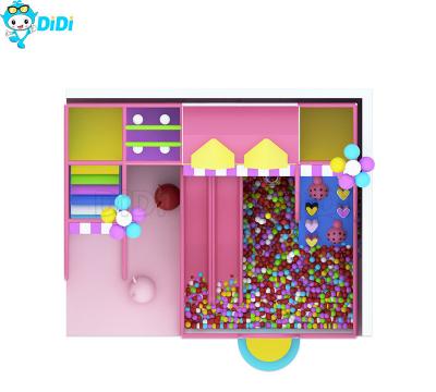 Jogos suaves personalizáveis para crianças Equipamento de playground interior Estilo macarrão Temática rosa