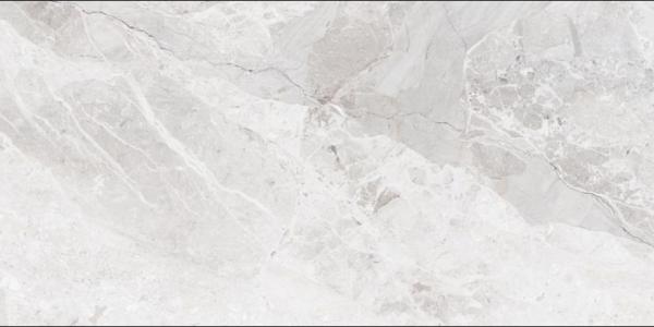 Polished Glazed Full Body Porcelain Floor Tile 600x1200mm Light Grey Color