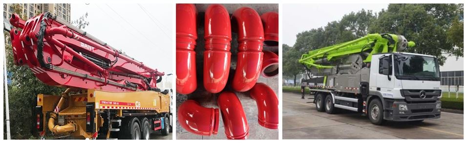 Industrial Ceramic Concrete Pump Pipe Iron Pipe Elbow ISO Certificate ceramic wear resistant concrete pump pipe