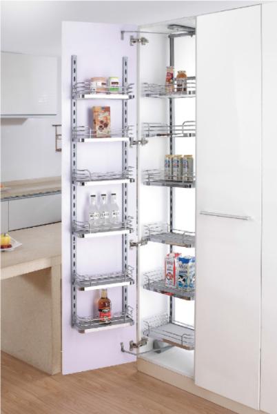 Retire os acessórios contemporâneos da cozinha da cesta de fio de aço inoxidável ou o depósito da despensa do ferro