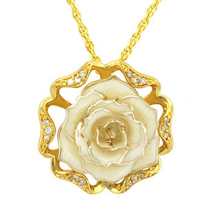 Gifts Woman's  Gold Rose Charming Necklaces Wholesale for Birthday Gift and  Valentine's Day