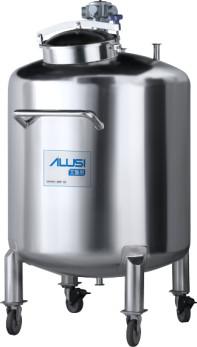 Sanitary Stainless Steel Vertical Storage Tank with wheel agitator