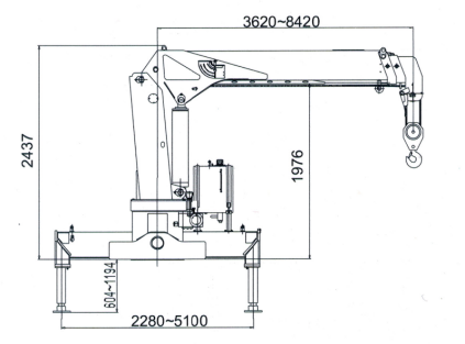 Кран 6 колес установленный тележкой гидравлический, 5 тонн кранов заграждения костяшки СКМГ сильной установленных тележкой