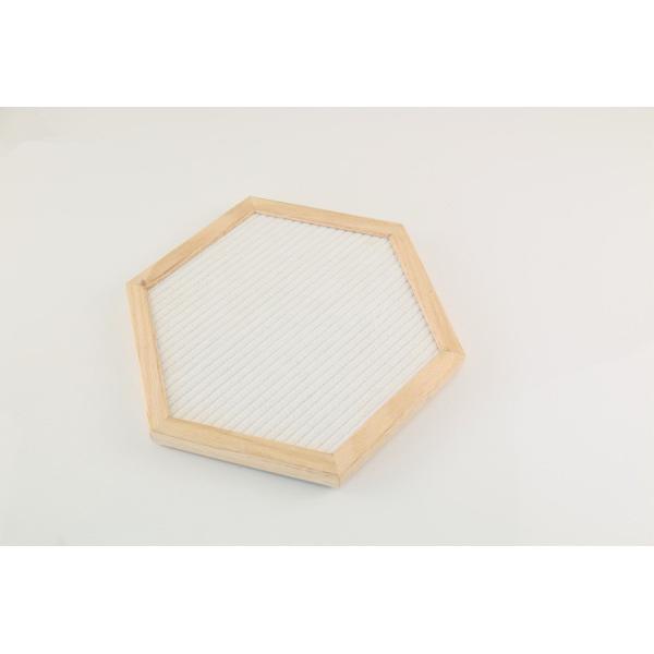 Unique Shape Wooden Letter Board , Changeable Wooden Hexagon For Home Decor