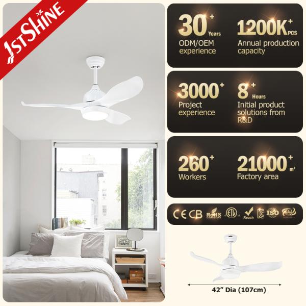ceiling fan Fã de teto reversível de controle remoto do motor das lâminas do ABS do OEM com luz